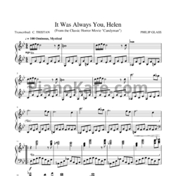 Ноты Philip Glass - It was always you, Helen - предпросмотр