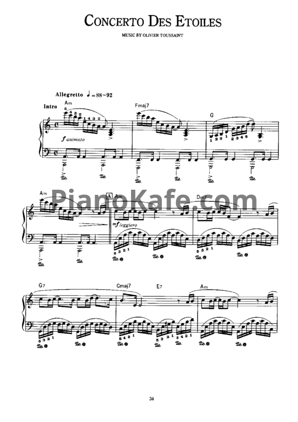Ноты Richard Clayderman - Concerto des etoiles