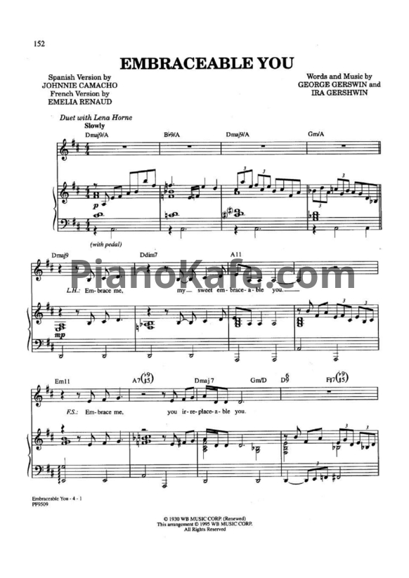 Ноты Frank Sinatra - Embraceable you