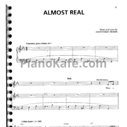 Ноты Jason Robert Brown - Almost real - предпросмотр