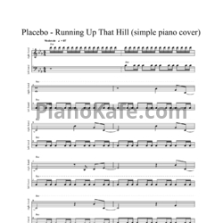 Ноты Placebo - Running up that hill - предпросмотр