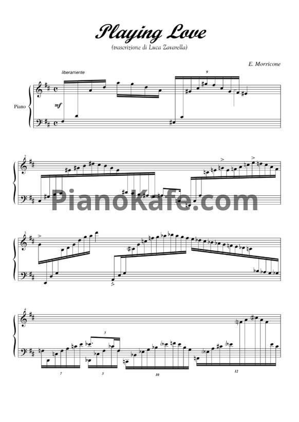 Ноты Ennio Morricone - Playing love