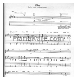 Ноты Nirvana - Aneurysm (Guitar tabs) - предпросмотр