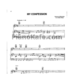 Ноты Josh Groban - My confession - предпросмотр