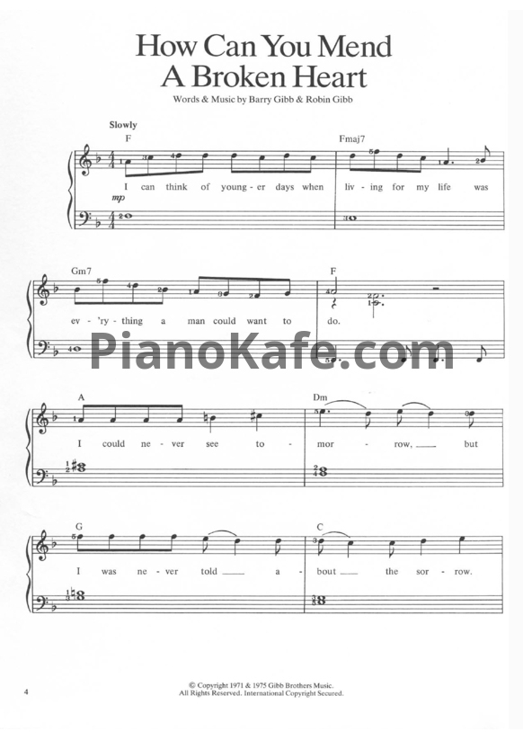 Ноты It's easy to play Bee Gees (Книга нот)