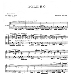 Ноты Морис Равель - Болеро (Transcription by Roger Branga) - предпросмотр