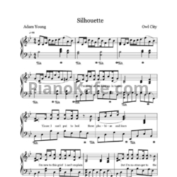 Ноты Owl City - Silhouette - предпросмотр