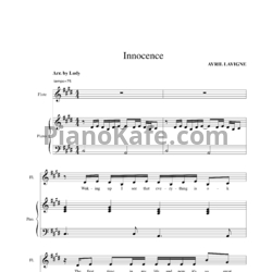 Ноты Avril Lavigne - Innocence (Arr. by Ludy) - предпросмотр