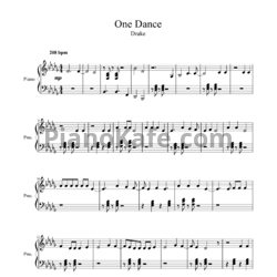 Ноты Drake feat. Wizkid & Kyla - One dance - предпросмотр