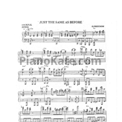 Ноты O. Freedom - Just the same as before - предпросмотр
