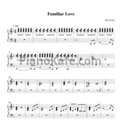 Ноты Ben Folds - Familiar love - предпросмотр