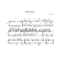 Ноты Cro - Bad chick - предпросмотр