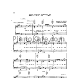 Ноты Roxette - Spending my time - предпросмотр