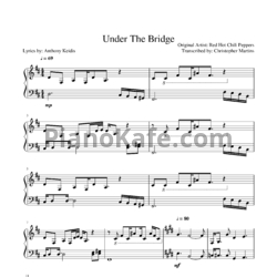 Ноты Red Hot Chili Peppers - Under the bridge - предпросмотр