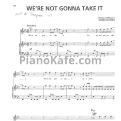 Ноты Twisted Sister - We're not gonna take it - предпросмотр