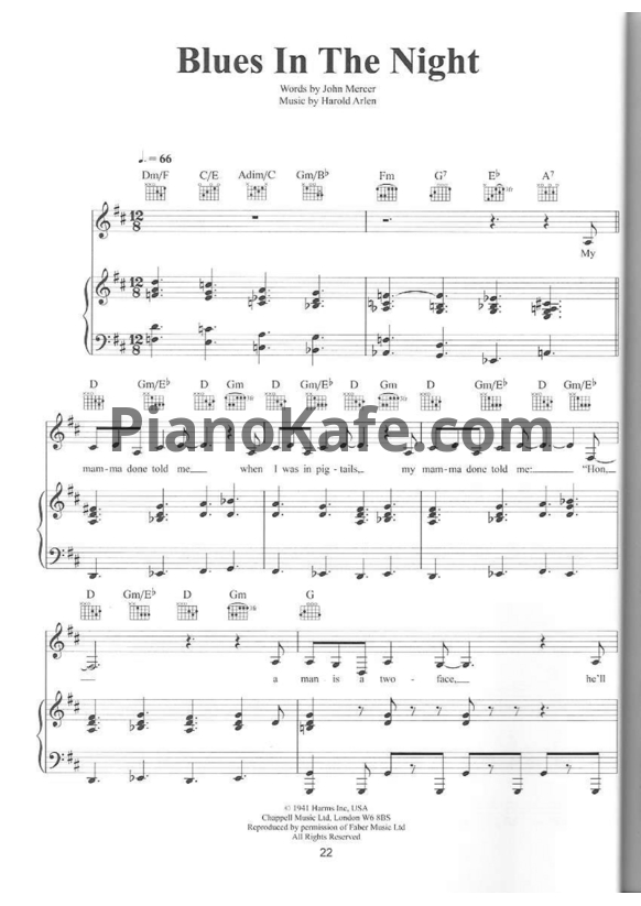 Ноты Katie Melua - Blues in the night