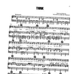 Ноты Aretha Franklin - Think (PVG) - предпросмотр