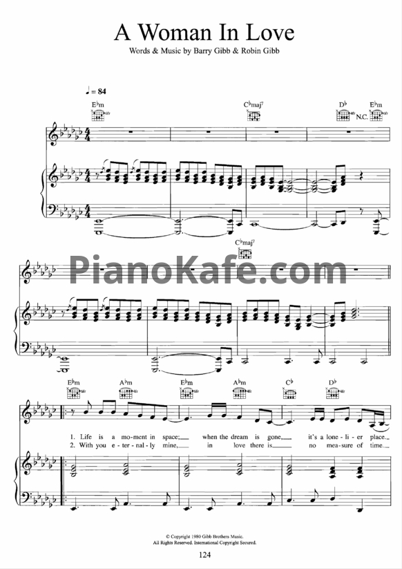 Ноты Barbra Streisand - Woman in love (Ges-dur)