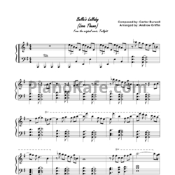 Ноты Carter Burwell - Bella's lullaby (Arranged by: Andrew Griffin) - предпросмотр
