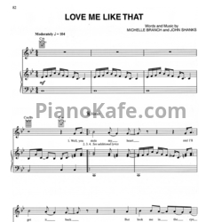 Ноты Michelle Branch feat. Sheryl Crow - Love me like that - предпросмотр