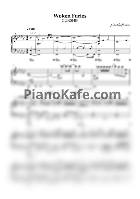 Ноты GUNSHIP - Woken furies (Instrumental)