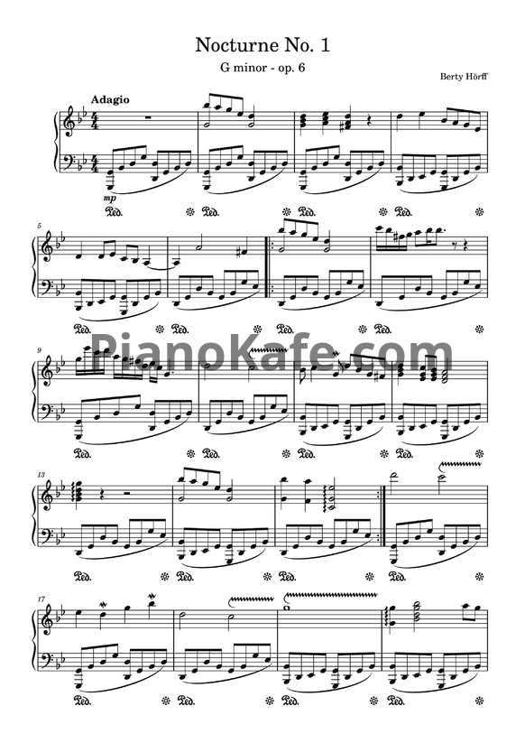 Ноты Berty Hörf - Nocturne No. 1 (Op. 6)