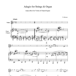 Ноты Lara Fabian - Adagio (Transcribed for violin and piano (organ)) - предпросмотр