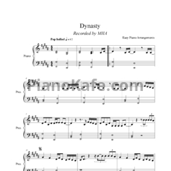 Ноты MIIA - Dynasty - предпросмотр