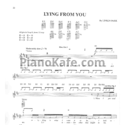 Ноты Linkin Park - Lying from you (Guitar tabs) - предпросмотр