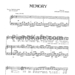 Ноты Andrew Lloyd Webber - Memory - предпросмотр