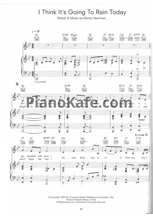 Ноты Katie Melua - I think it's going to rain today
