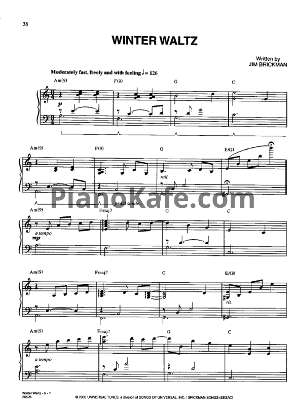 Ноты Jim Brickman - Winter waltz