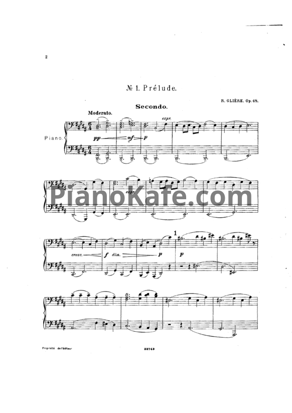 Ноты Рейнгольд Глиэр - 12 пьес для фортепиано в 4 руки (Op. 48)
