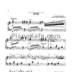 Ноты Burt Bacharach - Alfie - предпросмотр