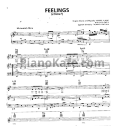 Ноты Morris Albert - Feelings - предпросмотр