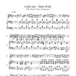 Ноты Little Mix feat. Charlie Puth - Oops - предпросмотр