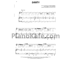 Ноты Christina Aguilera - Dirrty - предпросмотр