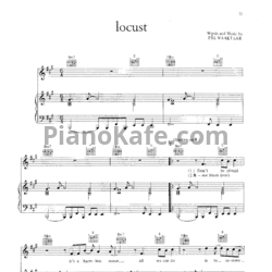 Ноты A-ha - Locust - предпросмотр