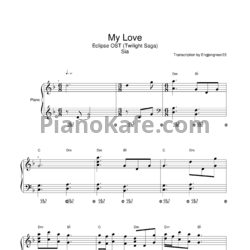Ноты Sia - My love - предпросмотр