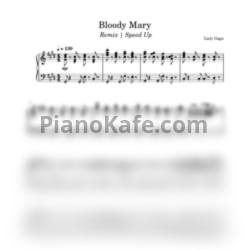 Ноты Lady Gaga - Bloody Mary (from Wednesday) - предпросмотр