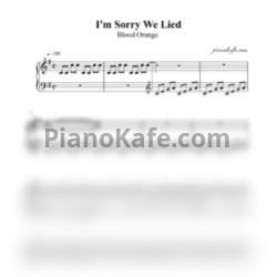 Ноты Blood Orange - I'm sorry we lied - предпросмотр