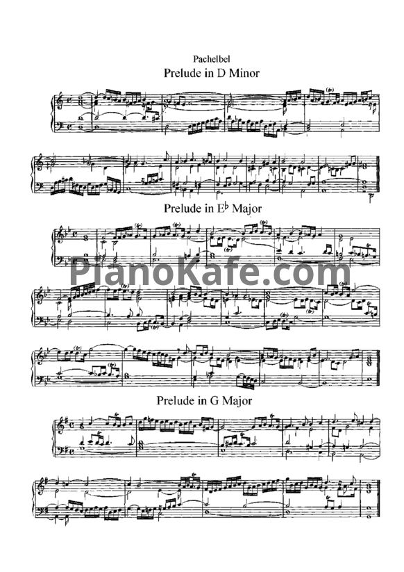 Ноты Иоганн Пахельбель - Сборник произведений