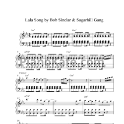 Ноты Bob Sinclar feat. Sugarhill Gang - Lala song - предпросмотр