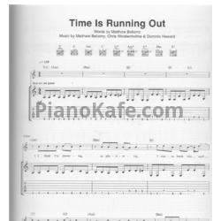 Ноты Muse - Time is running out - предпросмотр