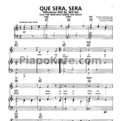 Ноты Jay Livingston & Ray Evans - Que sera, sera - предпросмотр