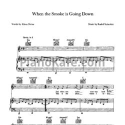 Ноты Scorpions - When the smoke is going down - предпросмотр