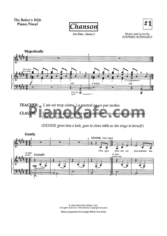 Ноты Stephen Schwartz - The bakers wife (Книга нот)