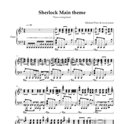 Ноты David Arnold and Michael Price - Sherlock's theme - предпросмотр
