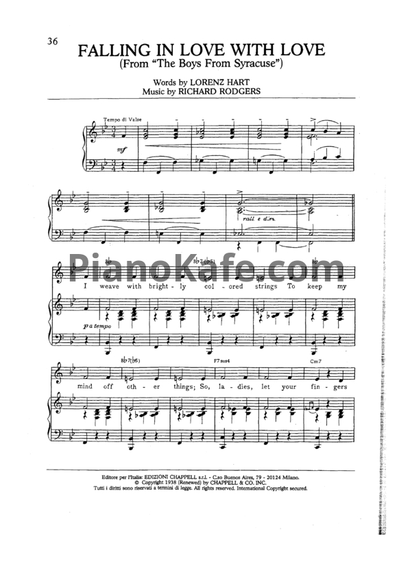 Ноты Frank Sinatra - Falling in love with love
