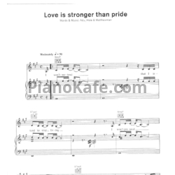 Ноты Sade - Love is stronger than Pride - предпросмотр